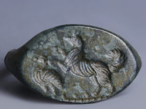 roman bronze ring with intaglio