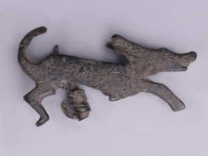 roman bronze running hound brooch
