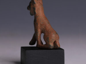 roman bronze sitting dog statuette 3