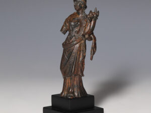 roman bronze statuette of fortuna-isis