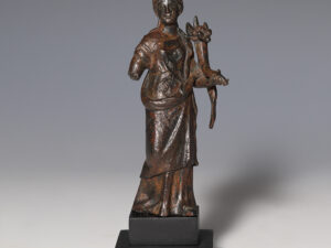 roman bronze statuette of fortuna-isis