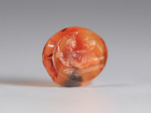 roman carnelian intaglio of reclining fortuna