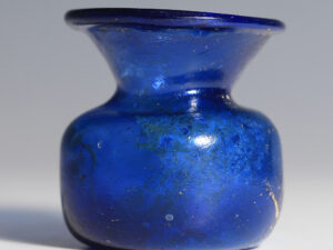 roman cobalt blue glass jar