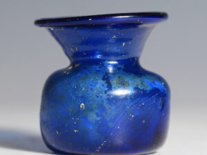 roman cobalt blue glass jar 4