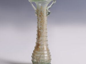 roman glass cosmetic flask with trail decorations 1