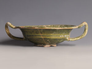 roman green lead-glazed terracotta kylix 2