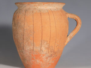 roman north african redware mug incised decoration