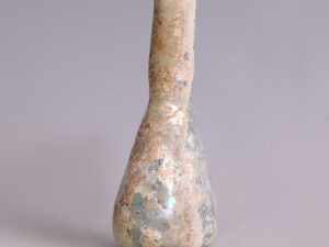 roman pale blue with iridescence glass unguentarium 2