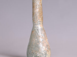 roman pale blue with iridescence glass unguentarium