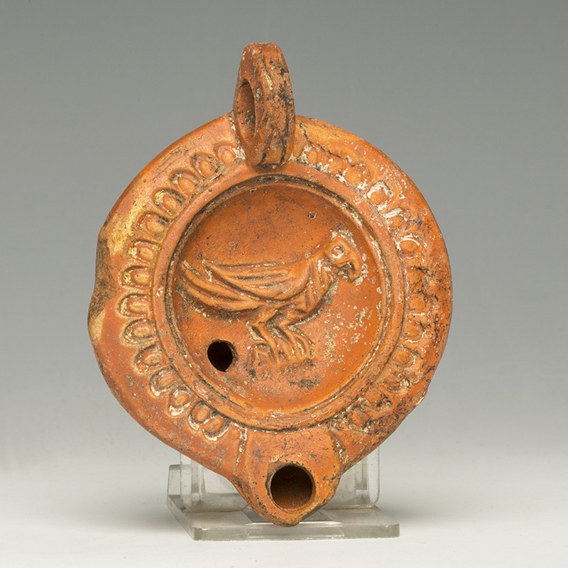 roman pottery oil lamp parrot roman pottery oil lamp parrot