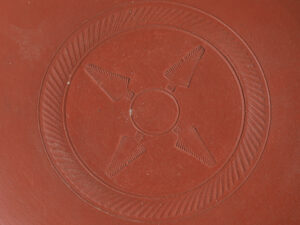 roman redware bowl incised leaf decoration 2