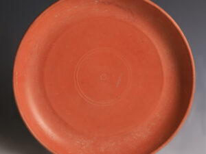 roman redware bowl with concentric circles