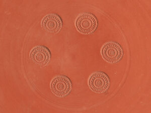 roman redware bowl with six circles 2