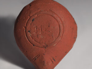 roman terracotta oil lamp with silenus 2