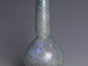 roman translucent blue glass unguentarium