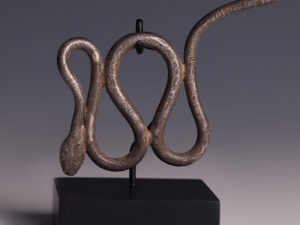 romano egyptian silver snake applique