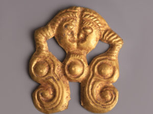 scythian gold face applique