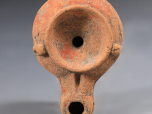 small roman terracotta oil lamp