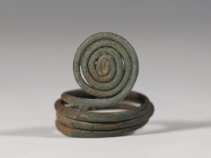 European bronze age spiral finger ring