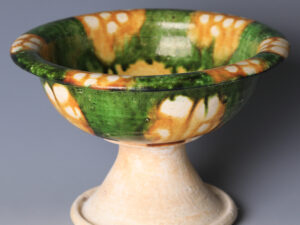 tang dynasty sancai-glazed tazza bowl