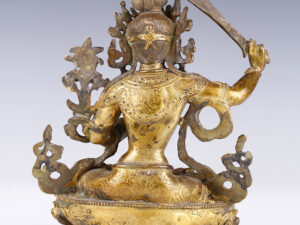 tibetan-gilded-statuette-of-bodhisattva-manjushri 2
