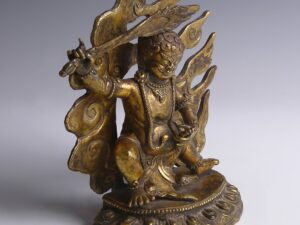 tibetan gilt bronze figurine of agni 2