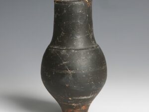 Unusual Greek Blackware Flask