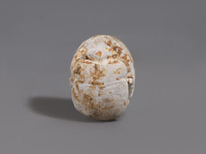 egyptian steatite first intermediate period scarab with twirling uraei