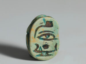egyptian steatite scarab amulet with a blessing to amun-ra 2