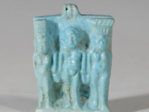 egyptian turquoise faience osirian triad amulet