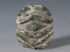 egyptian mottled black hardstone scarab