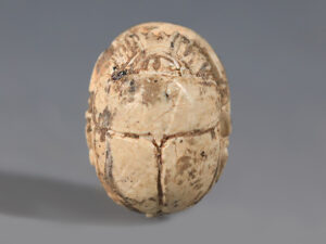 egyptian steatite scarab dedicated to thutmose iii