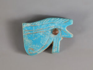 egyptian blue faience wedjat amulet