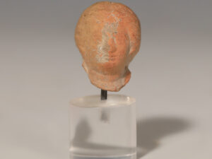 hellenistic terracotta female head fragment