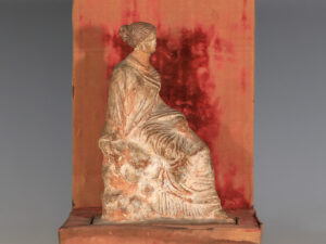 hellenistic terracotta statuette of a woman