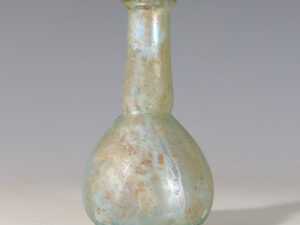 roman blue glass iridescent flask 2
