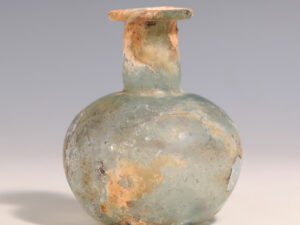 roman light blue glass globular bottle 2
