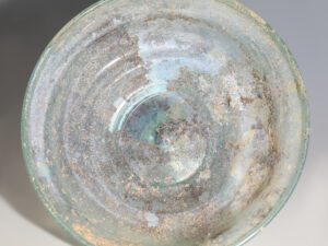roman pale blue glass dish