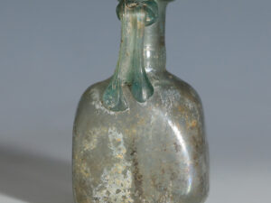 roman turquoise glass bottle 2