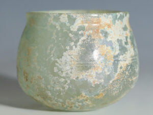roman turquoise glass bowl