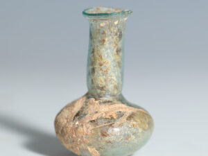 small roman blue glass unguentarium 3