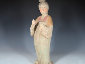 tang dynasty terracotta court lady figurine