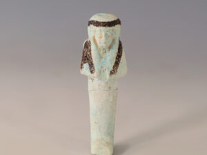 ancient egyptian third intermediate period blue faience shabti